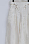 mame kurogouchi viscose linen high waist pants MM22SS PT036 white
